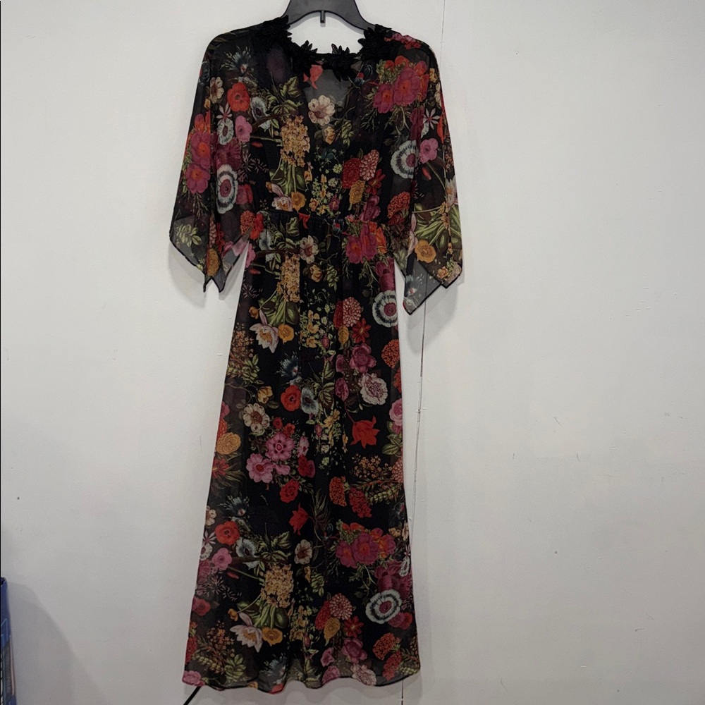 Farm Rio Laina Floral Boho Maxi Dress Size XS - Picture 4 of 8